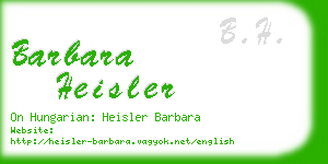 barbara heisler business card